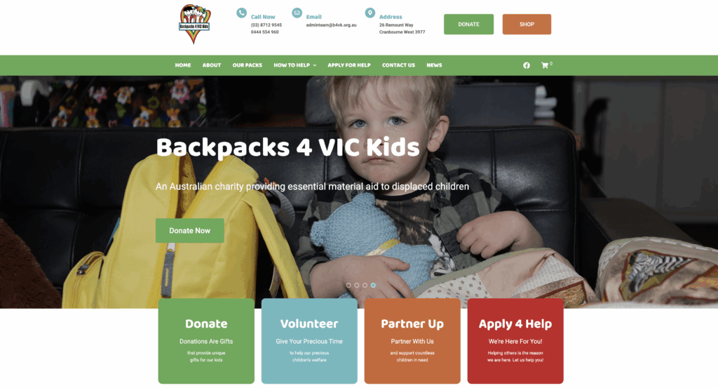 Backpacks 4 VIC Kids